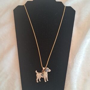 Betsey Johnson dog pendant necklace